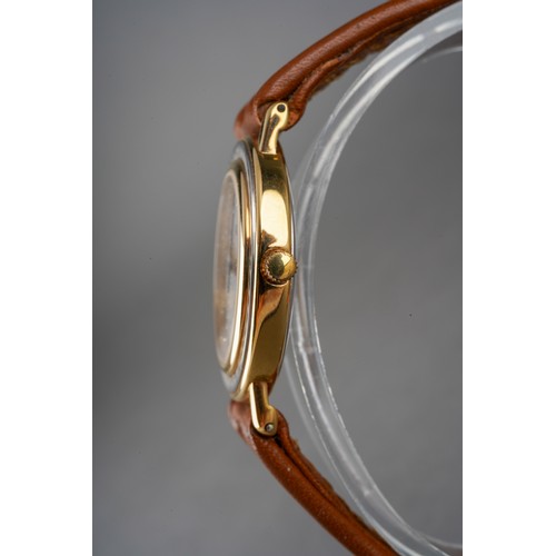 5 - A Bugatti wristwatch. The white dial with black Arabic numerals, case diameter approx 28mm, assessed... 
