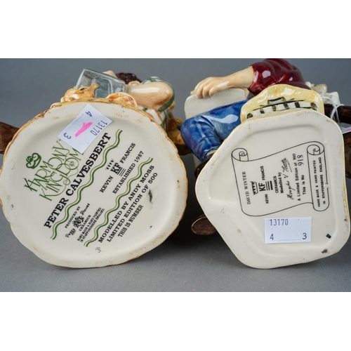 73 - Three Kevin Francis and Peggy Davis pottery designer toby jugs, comprising a limited edition Kevin F... 