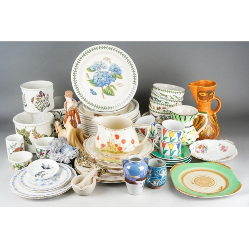75 - Assorted ceramics including Portmeirion Botanic Garden dinnerware, Noritake two handled posy vase, S... 