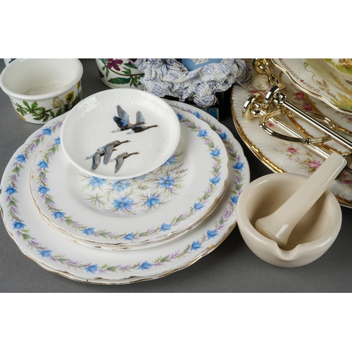 75 - Assorted ceramics including Portmeirion Botanic Garden dinnerware, Noritake two handled posy vase, S... 
