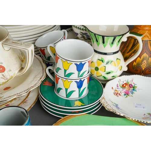 75 - Assorted ceramics including Portmeirion Botanic Garden dinnerware, Noritake two handled posy vase, S... 