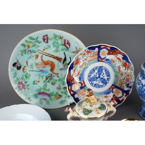 159 - Assorted ceramics to include: Royal Copenhagen commemorative wall plates #103, 104 and 52 [chip to r... 