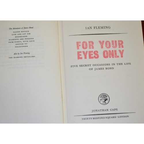 253 - James Bond by Ian Fleming - For Your Eyes Only & From Russia with Love. 
FYEO a first edition by Cap... 