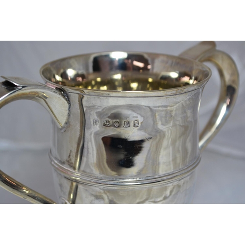 330 - A George III silver 2 handled loving cup - London 1800 by Peter, Ann and William Bateman - 12.09 ozt... 