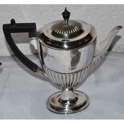 335 - A stunning solid silver 4 piece tea and coffee service contained in a good quality oak campaign box.... 