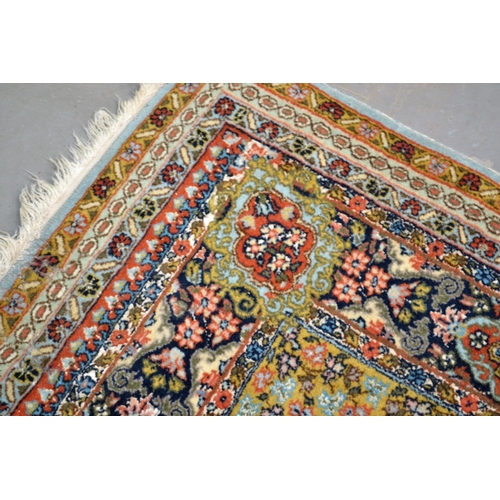 15 - A superb quality colourful Persian silk rug - approximately 5ft by 3ft