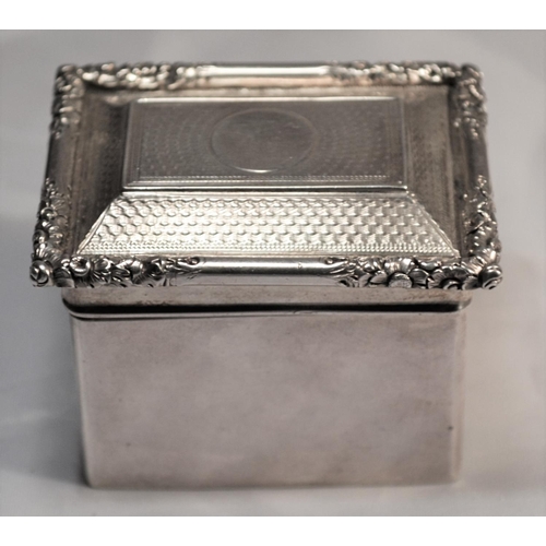 303 - A silver trinket box with engine turned decoration - London 1832 by TD and the base London 1916 by D... 