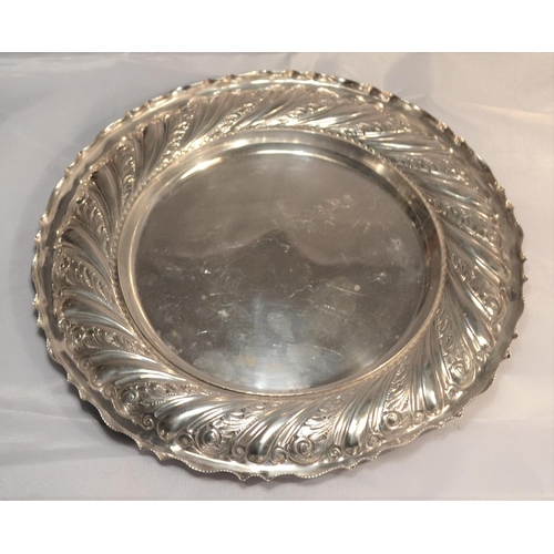 327 - A silver calling card tray - Sheffield 1894 by John Gallimore - 5.14 ozt - 7