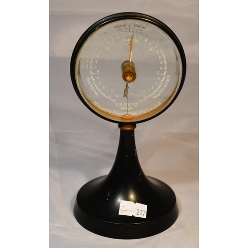 371 - An unusual Bauhaus period German mystery desktop barometer by CP Goerz of Berlin c.1920