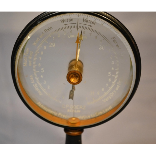 371 - An unusual Bauhaus period German mystery desktop barometer by CP Goerz of Berlin c.1920