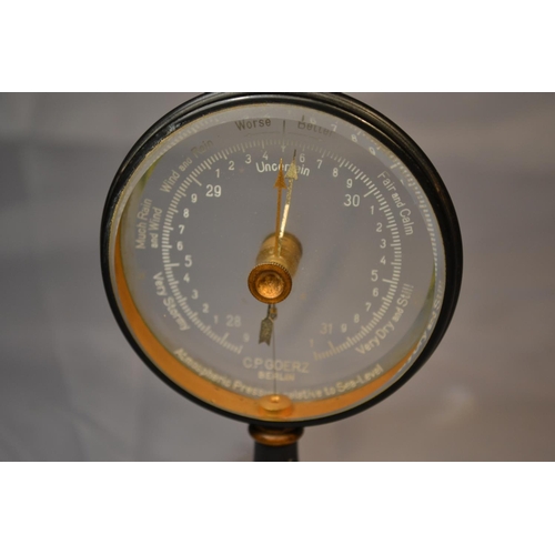 371 - An unusual Bauhaus period German mystery desktop barometer by CP Goerz of Berlin c.1920