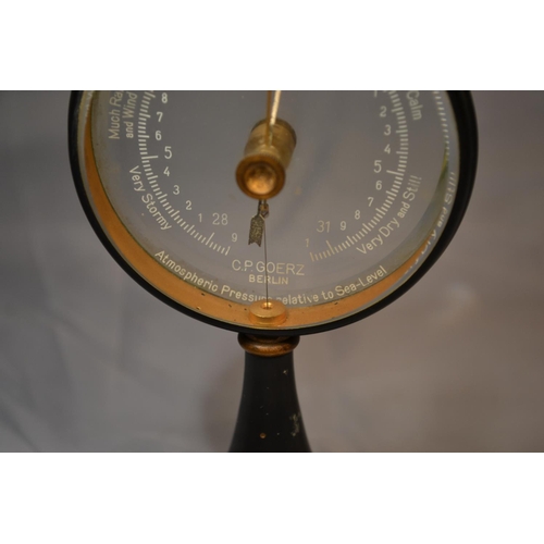 371 - An unusual Bauhaus period German mystery desktop barometer by CP Goerz of Berlin c.1920