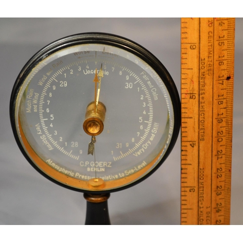 371 - An unusual Bauhaus period German mystery desktop barometer by CP Goerz of Berlin c.1920