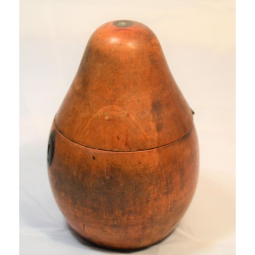 380 - A Georgian fruitwood tea caddy in the form of a pear c.1800 - 6