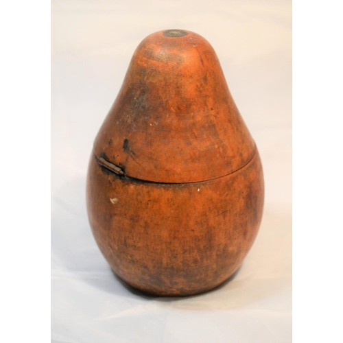 380 - A Georgian fruitwood tea caddy in the form of a pear c.1800 - 6