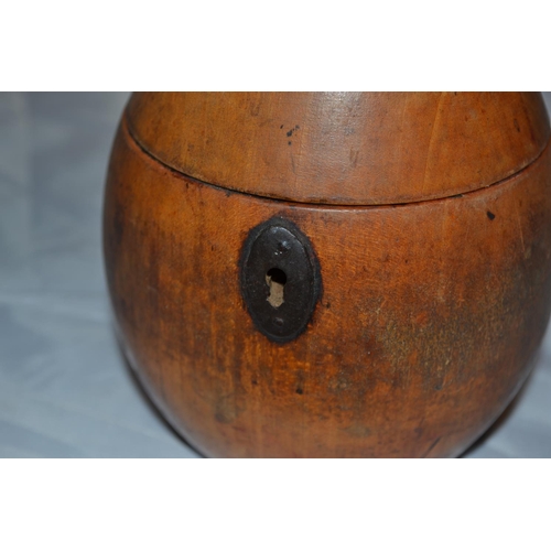 380 - A Georgian fruitwood tea caddy in the form of a pear c.1800 - 6