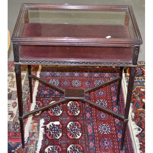 28 - A Victorian Bijouterie table with glazed top