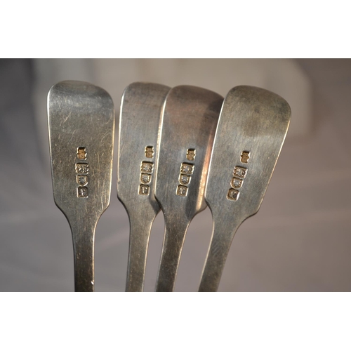 316 - Set of 4 silver dinner forks - London 1901 by Robert Pringle - 10.54 ozt - 8.25