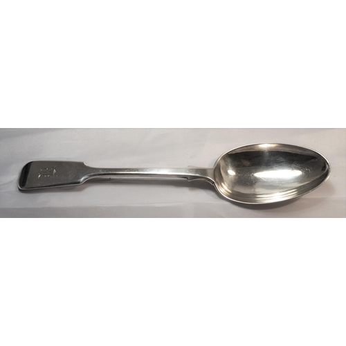 322 - A silver serving spoon - London 1898 by Josiah Williams & Co - 2.68 ozt - 8.75