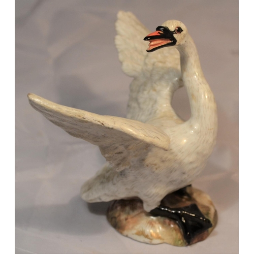 401 - A 19th Century Meissen figure of a swan - approx 3.5