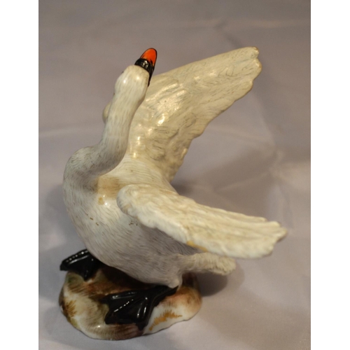 401 - A 19th Century Meissen figure of a swan - approx 3.5