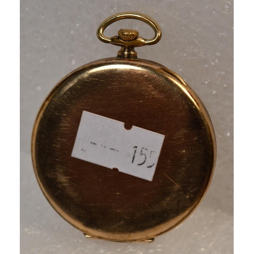 355 - An early 20th century Rolled Gold pocket watch by Elkington in an unusual slim case