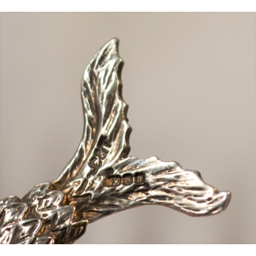 347 - A large silver articulated fish pendant - London 1976 by Clifford & Tull - approx 2.75