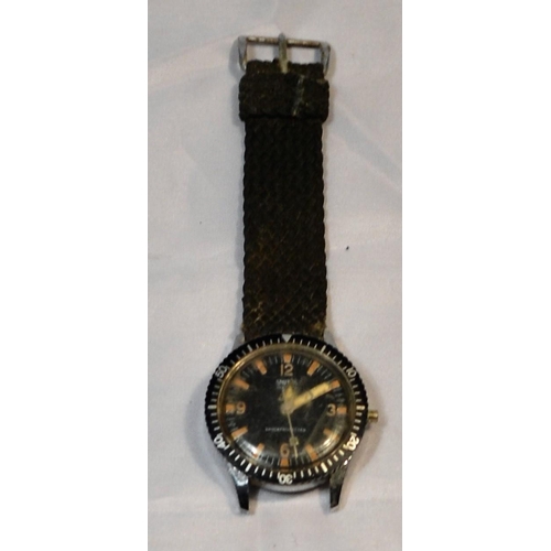 338 - A rare 1960's Smiths divers watch - Jewelled and Shockprotected.