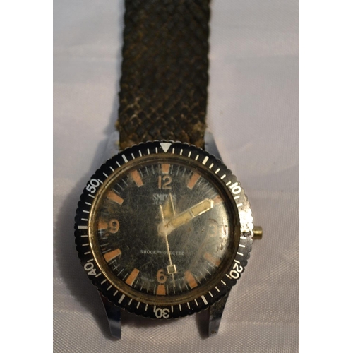 338 - A rare 1960's Smiths divers watch - Jewelled and Shockprotected.