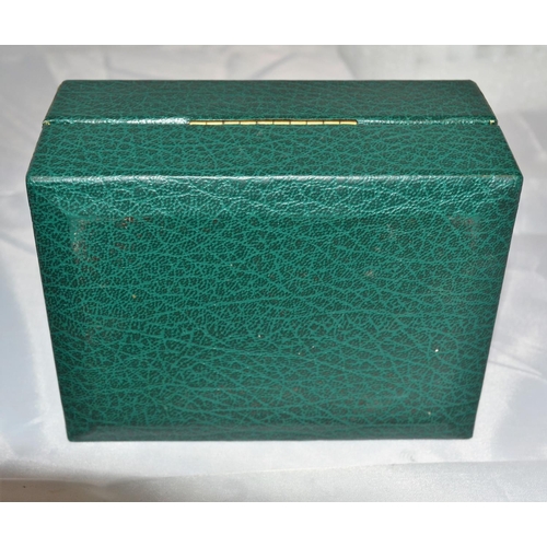 423 - A green leather Rolex watch box