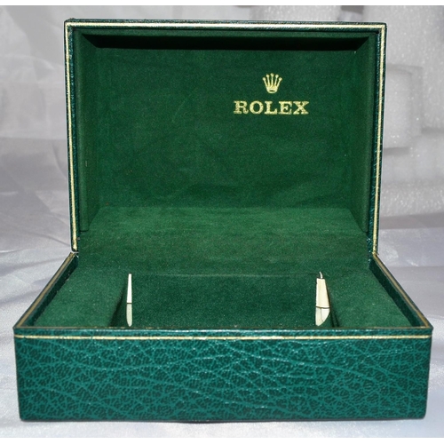 423 - A green leather Rolex watch box