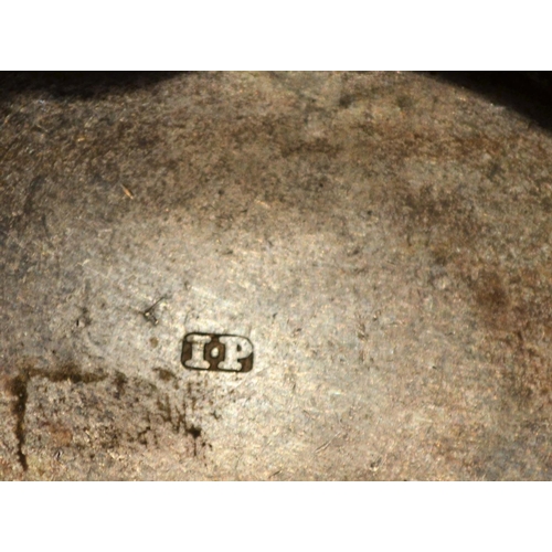 441 - A small white metal box simply struck with a makers mark - possibly colonial - approx 2