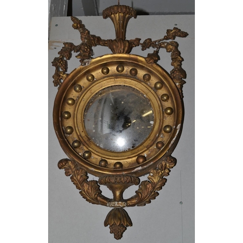 500 - A 19th century round framed mirror with plaster decoration - 25