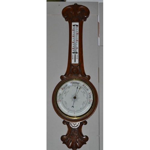 508 - A 1920's Oak Aneroid wall barometer