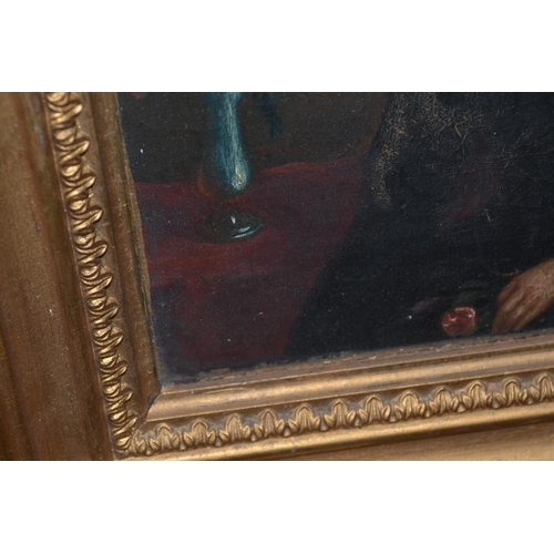 511 - A small Oil on Canvas portrait of a 19th century woman -  unsigned - 15