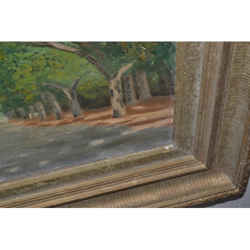 513 - FA Peterson - Road to the Beach, Croix Valmer - Oil on board - 26