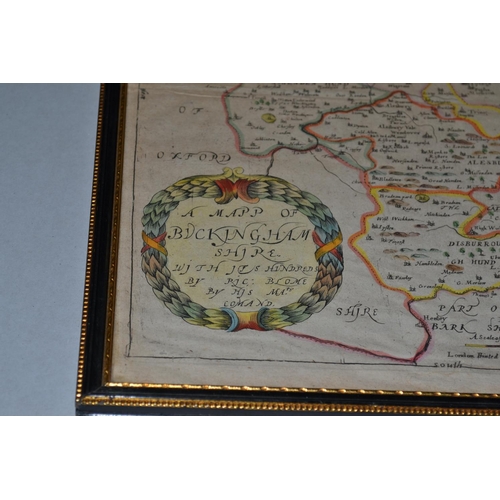 545 - A 17th century map of Buckinghamshire by Richard Blome with hand colouring - 14