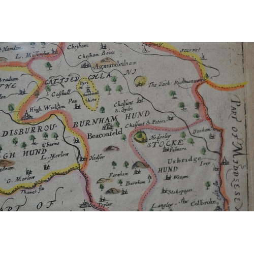 545 - A 17th century map of Buckinghamshire by Richard Blome with hand colouring - 14