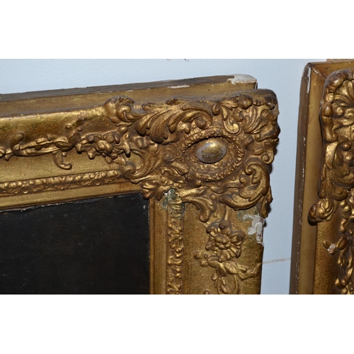 547 - A pair of 19th century Irish oil on canvas portraits in highly decorative gilt frames - George Meare... 