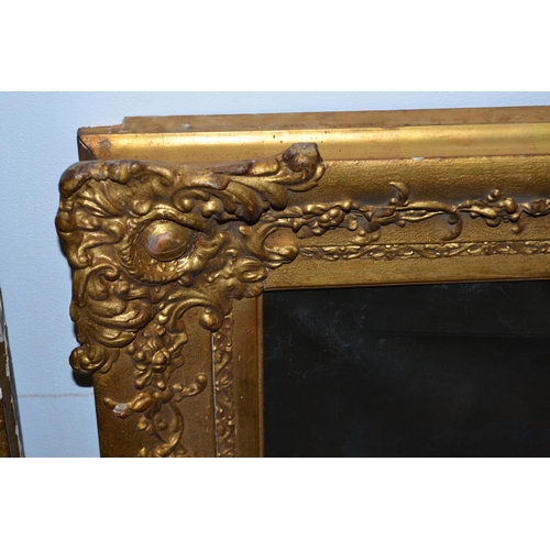 547 - A pair of 19th century Irish oil on canvas portraits in highly decorative gilt frames - George Meare... 