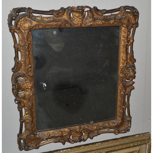 510 - Antique Gilt framed wall mirror with pierced decoration - 23