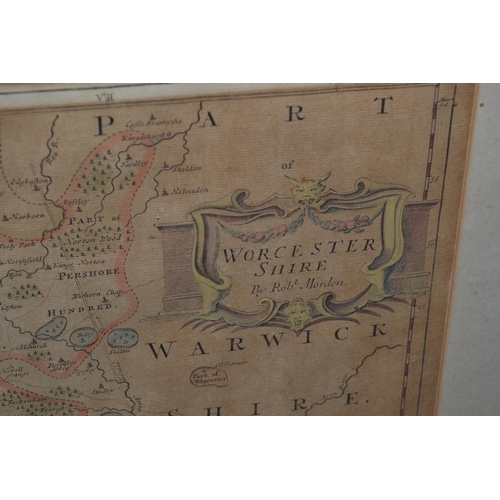 549 - A 17th century map of Worcestershire by Robert Morden - 24