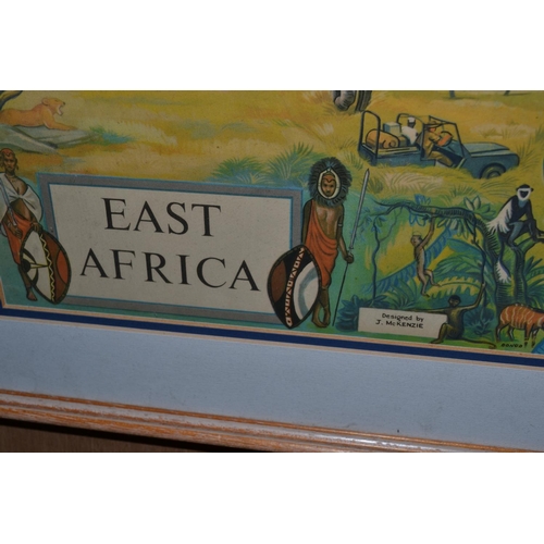 551 - A 1960's poster advertising East Africa travel - designed by J.Mckenzie - 30