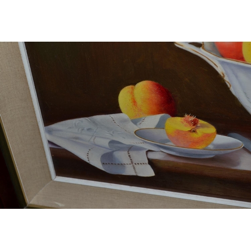 553 - Erik W Gleave (1916-1995) - Oil on board of still life of fruit - 25