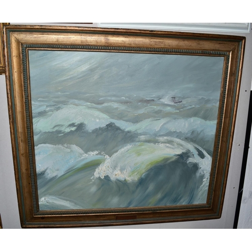 561 - Stanley Wilson (20thC) - Large oil on canvas entitled Hurricane LN50 LW23 - RMS Antonia - Signed Wil... 