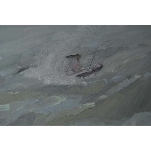 561 - Stanley Wilson (20thC) - Large oil on canvas entitled Hurricane LN50 LW23 - RMS Antonia - Signed Wil... 