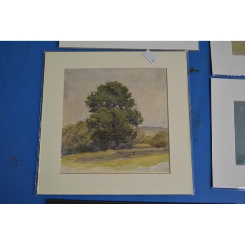 572 - SJ Lamorna Birch (1869-1955) - 7 Newlyn School sketches attributed to the artist - assorted small si... 