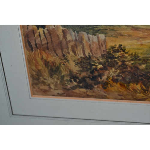 573 - A vintage watercolour of cattle in a river - unsigned - 27