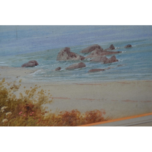 574 - John H Tyson - Watercolour of a coastal scene - 30.5