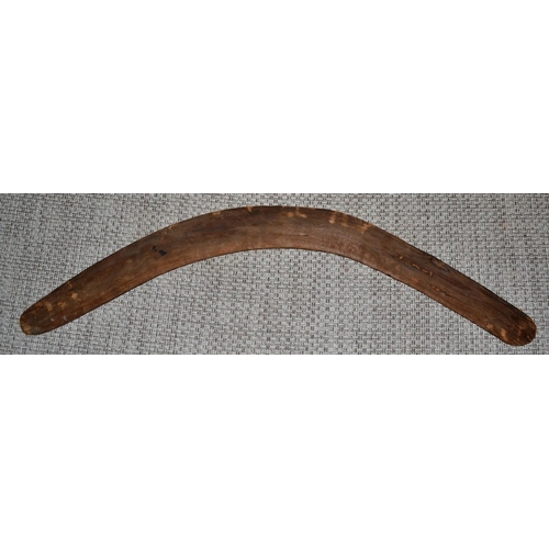 122 - An unusual wooden boomerang of unknown age